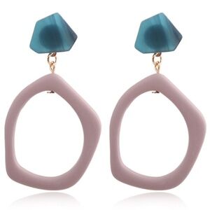 **AILEEN* Purple x Blue Fashion Acrylic Earrings